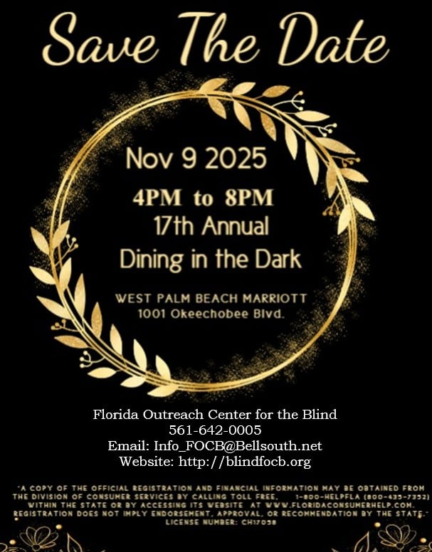 gold and black save the date flyer